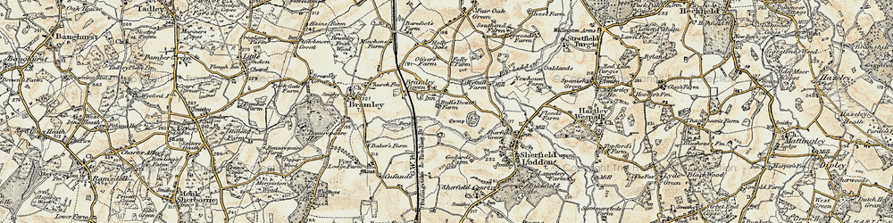 Old map of Bramley Green in 1897-1900
