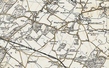 Old map of Bramling Downs in 1898-1899