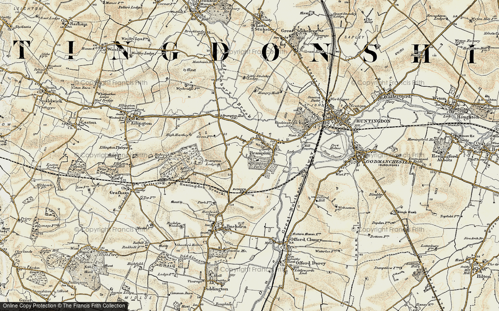 Old Map of Brampton, 1901 in 1901