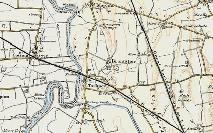 Old map of Brampton Grange in 1902-1903