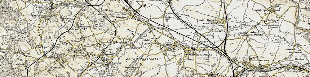 Old map of Brampton in 1903