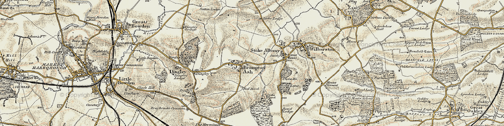 Old map of Brampton Wood in 1901-1902