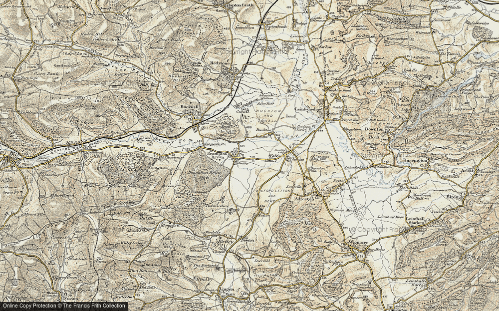 Old Map of Brampton Bryan, 1901-1903 in 1901-1903