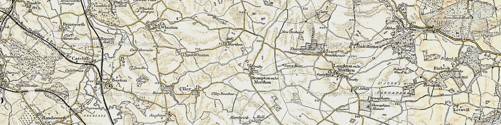 Old map of Brampton en le Morthen in 1903