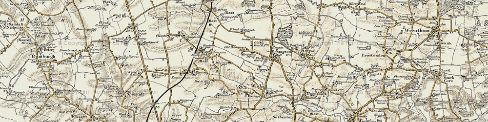 Old map of Brampton Street in 1901-1902