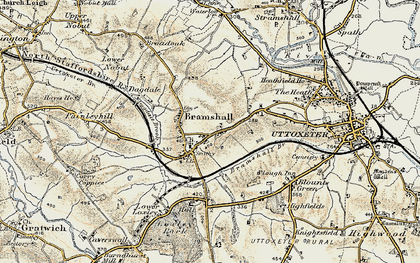 Old map of Bramshall in 1902