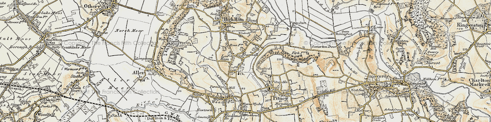 Old map of Woodbirds Hill in 1898-1900