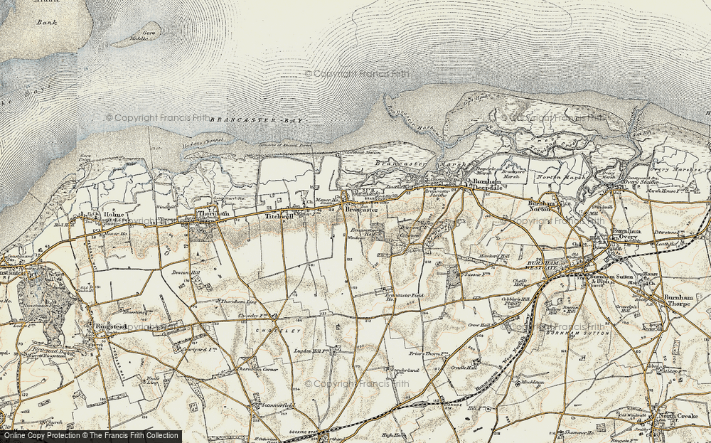 Old Map of Historic Map covering Brandvnvm (Roman Fort) in 1901-1902