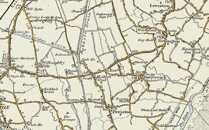Old map of Brand End in 1901-1902