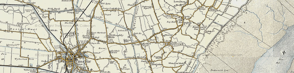 Old map of Brand End in 1901-1902