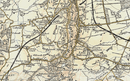 Old map of Brand Green in 1899-1901