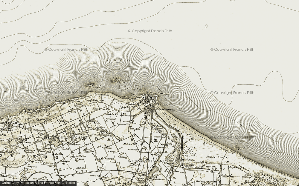 Old Map of Branderburgh, 1910-1911 in 1910-1911