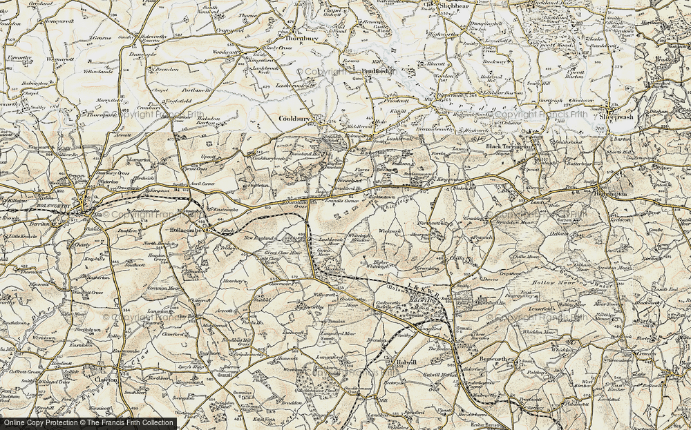 Old Map of Brandis Corner, 1900 in 1900