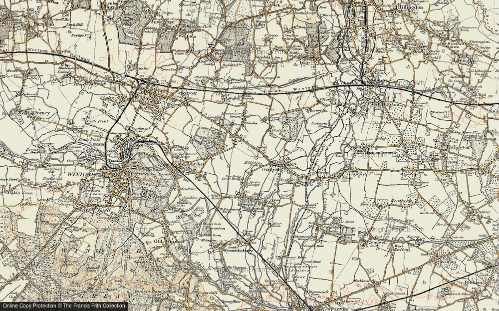 Old Map of Brands Hill, 1897-1909 in 1897-1909