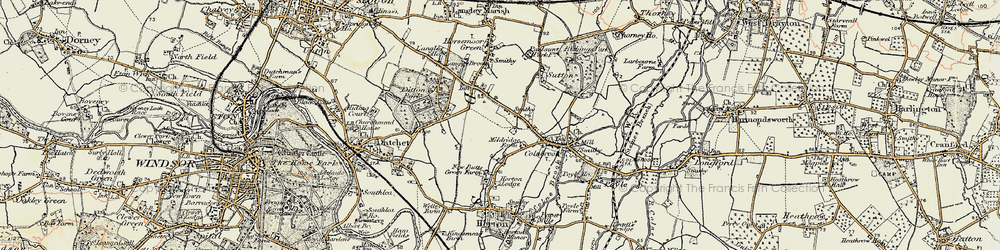 Old map of Brands Hill in 1897-1909
