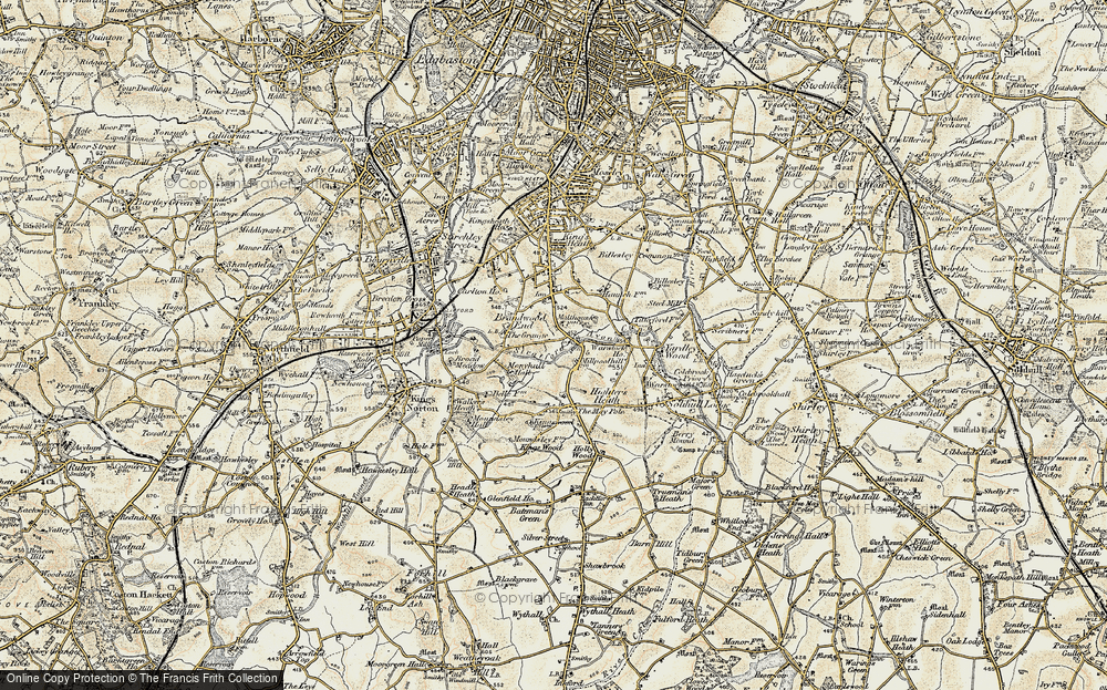 Old Map of Brandwood End, 1901-1902 in 1901-1902