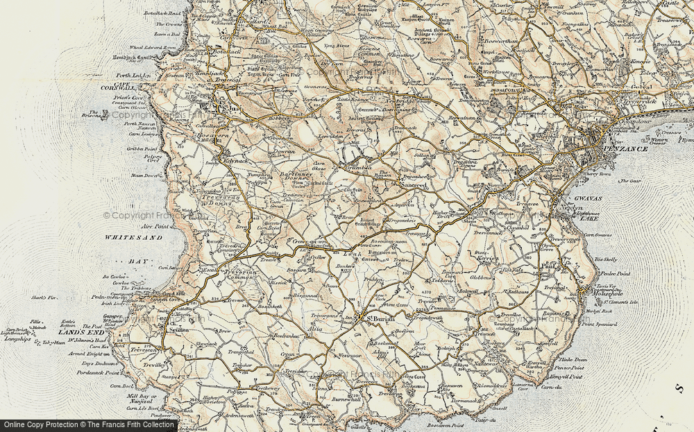 Old Map of Brane, 1900 in 1900