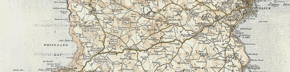 Old map of Brane in 1900
