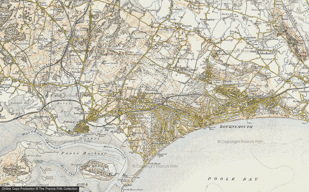 Old Map of Branksome, 1899-1909 in 1899-1909