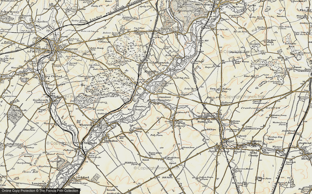 Old Map of Historic Map covering Andyke in 1897-1900