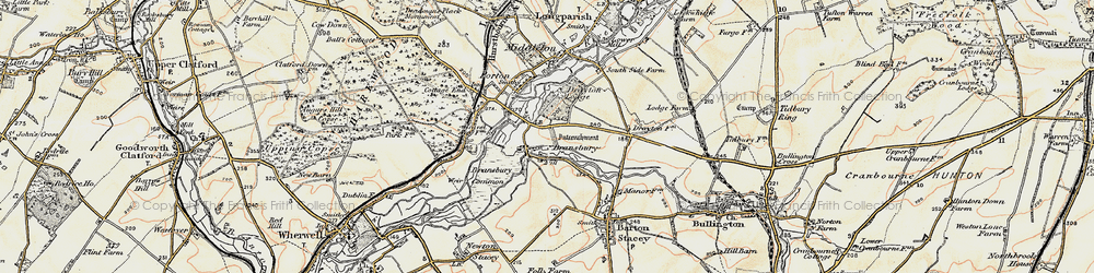 Old map of Bransbury in 1897-1900