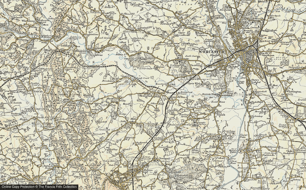 Old Map of Bransford, 1899-1901 in 1899-1901