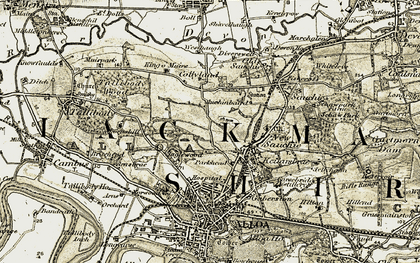 Old map of Branshill in 1904-1907