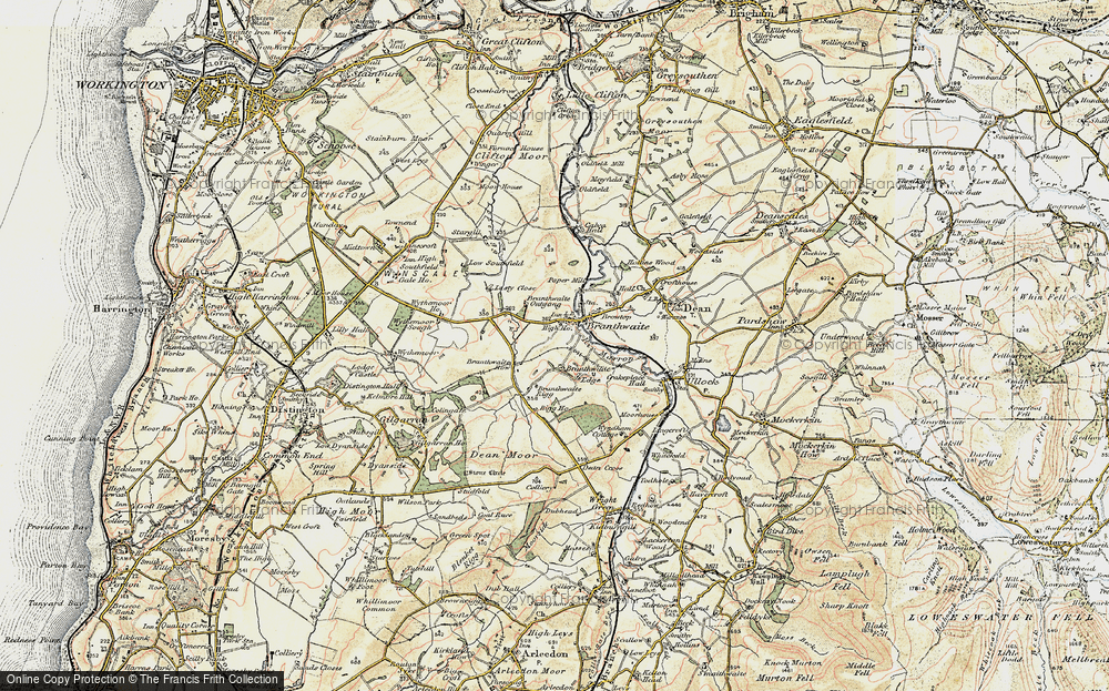 Old Map of Historic Map covering Branthwaite Outgang in 1901-1904