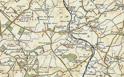 Old map of Branthwaite Rigg in 1901-1904