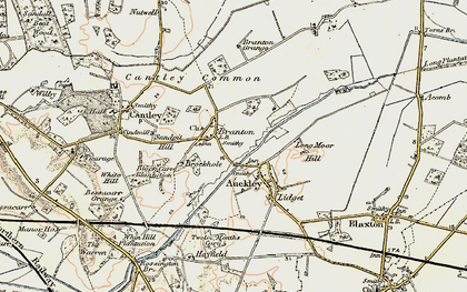 Old map of Branton in 1903