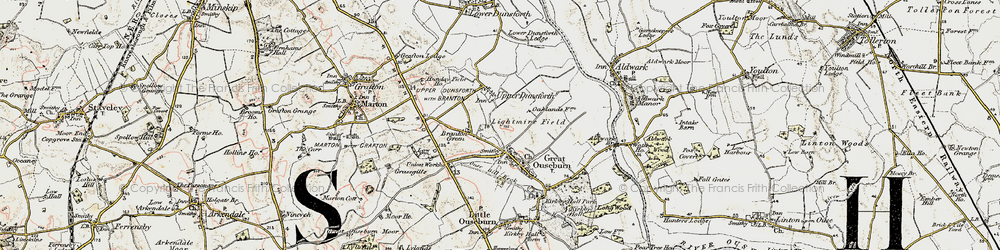 Old map of Branton Green in 1903-1904