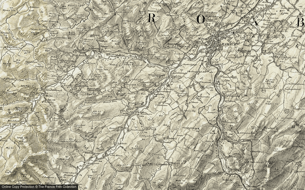 Old Map of Historic Map covering Todshawhill in 1901-1904