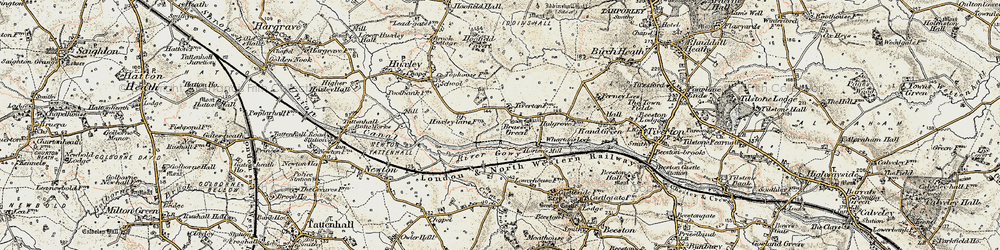 Old map of Brassey Green in 1902-1903