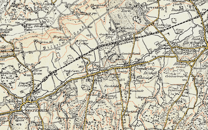 Old map of Brasted in 1897-1902