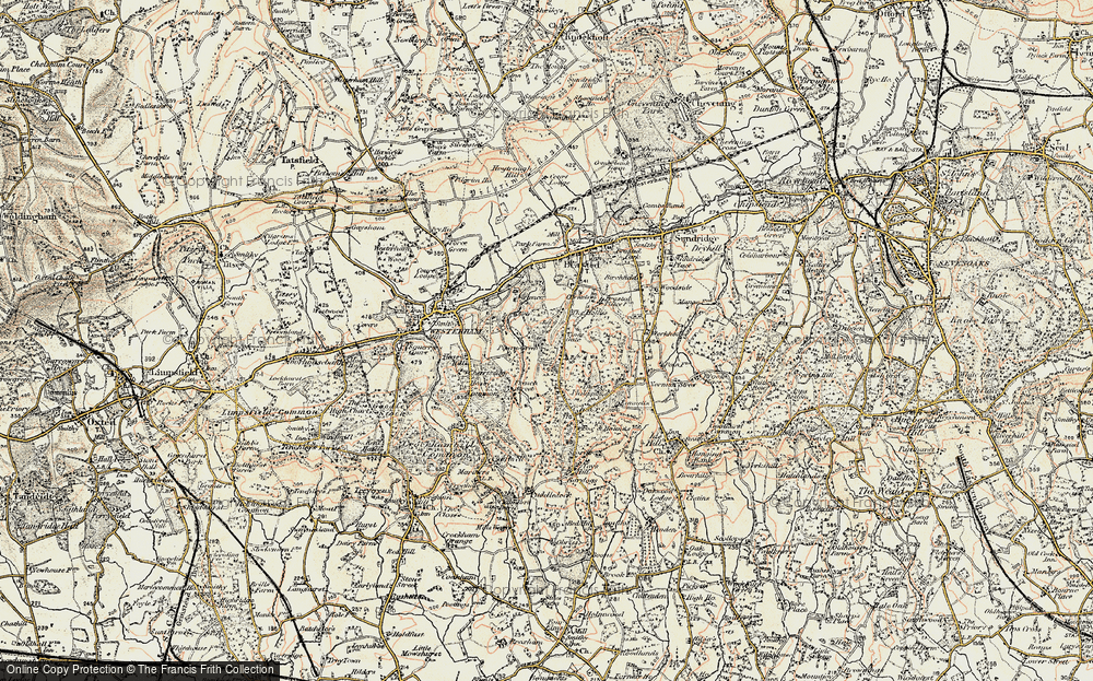 Old Map of Brasted Chart, 1898-1902 in 1898-1902