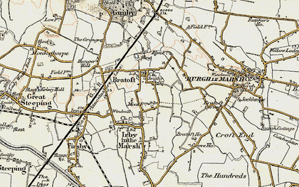 Old map of Bratoft in 1901-1903