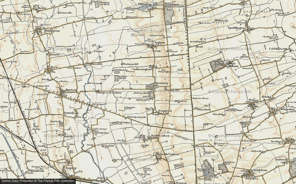 Old Map of Brattleby, 1902-1903 in 1902-1903