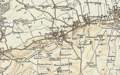 Old map of Bratton Camp in 1898-1899