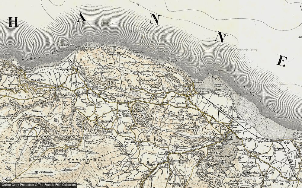 Old Map of Historic Map covering Burgundy Chapel in 1899-1900