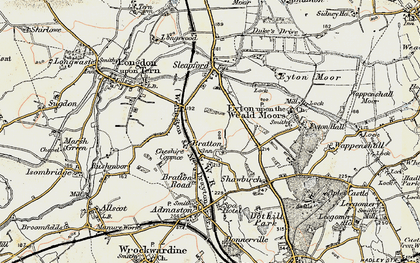 Old map of Bratton in 1902