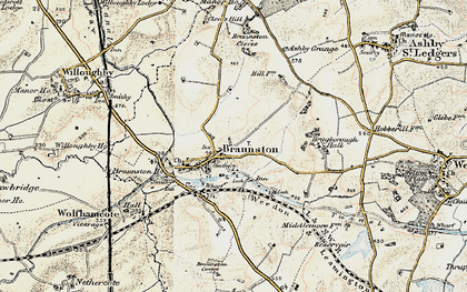 Old map of Braunston in 1901