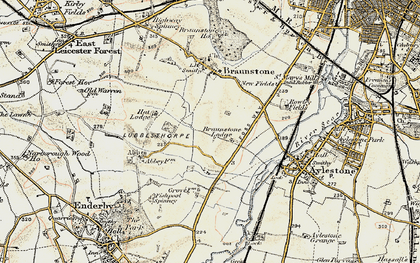Old map of Braunstone Town in 1901-1903