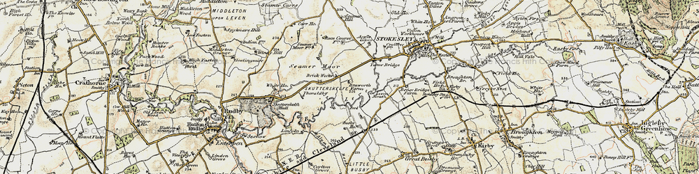 Old map of Brawith in 1903-1904
