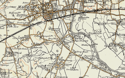 Old map of Bray Wick in 1897-1909