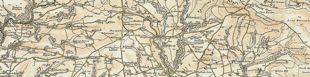 Old map of Brayford in 1900