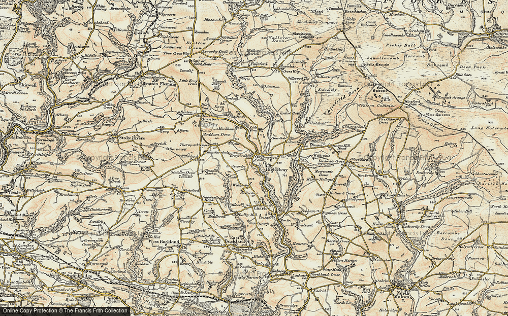 Old Map of Brayfordhill, 1900 in 1900