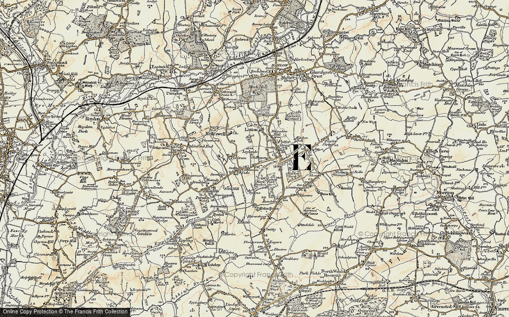 Old Map of Brays Grove, 1898 in 1898