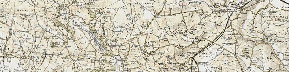 Old map of Braythorn in 1903-1904