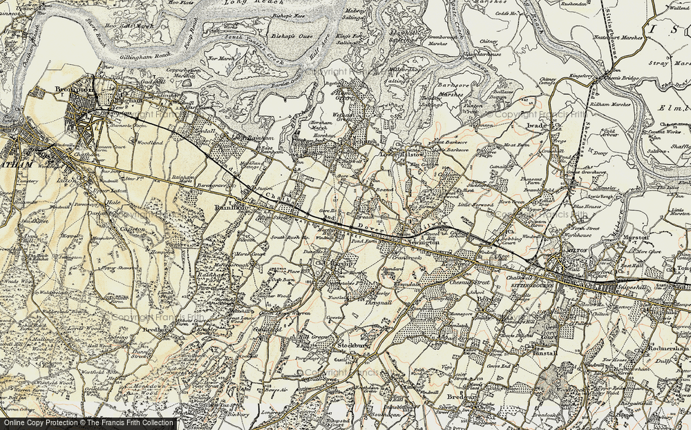 Old Map of Breach, 1897-1898 in 1897-1898
