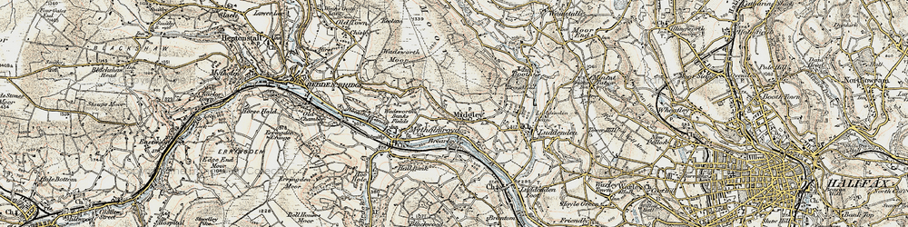 Old map of Brearley in 1903